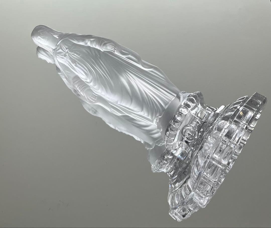 Baccarat バカラ/ ※珍品「マリアと蛇」　フロストガラス 大型作品
