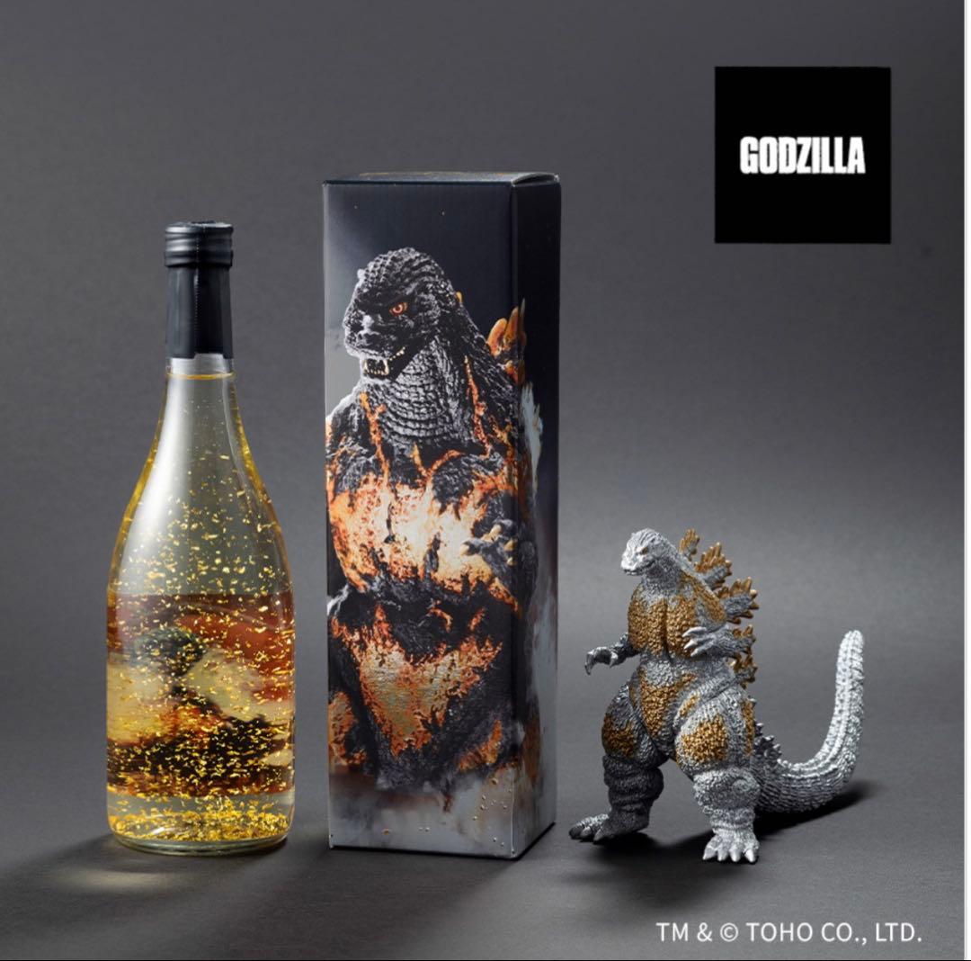 【新品未開封】純米酒 バーニングゴジラ 金箔入り（フィギュア付きDX版）
