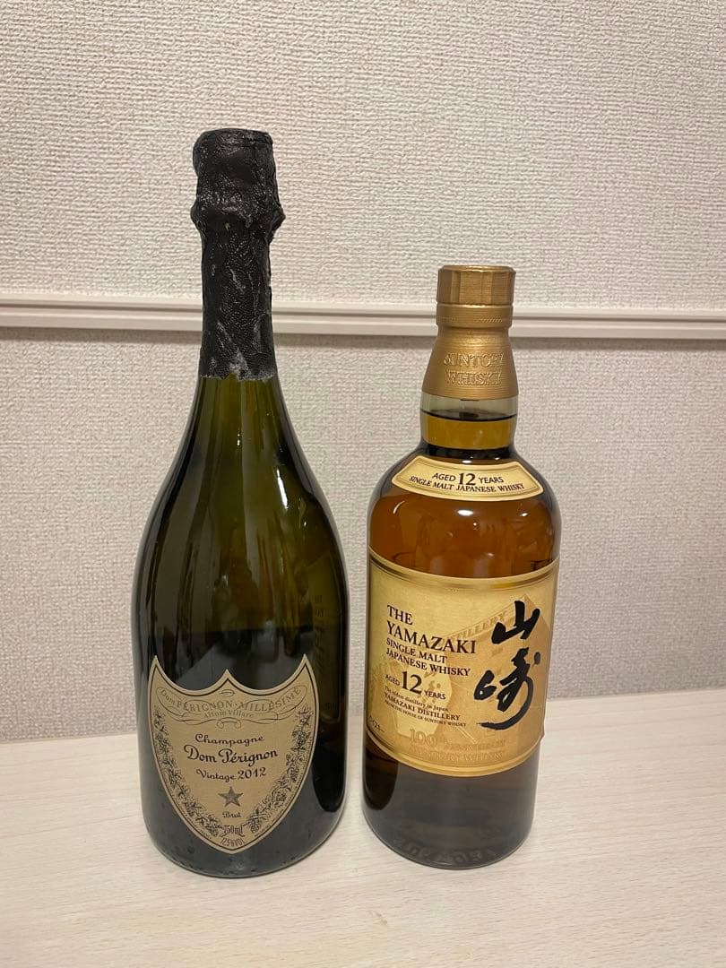 【未開栓】山崎 12年 ドンペリ白2012 ２本セット　おまけ付き