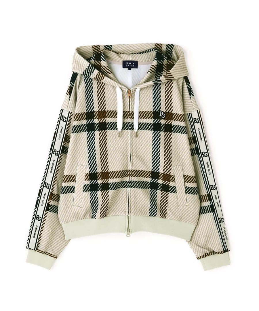 PEARLY GATESパーリーゲイツ チェック柄ジップフーディ&スカートセット