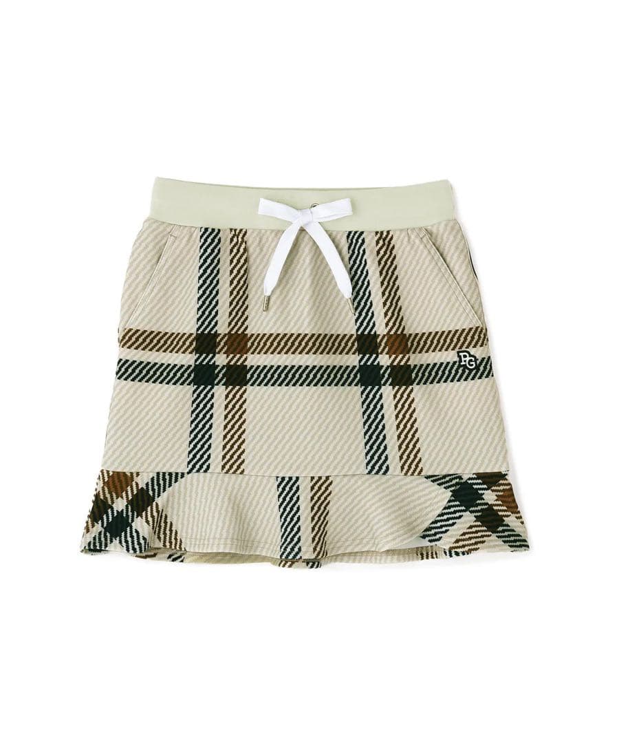 PEARLY GATESパーリーゲイツ チェック柄ジップフーディ&スカートセット