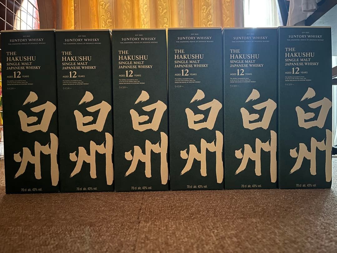 Hakushu 12年 シングルモルトウイスキー 6本セット