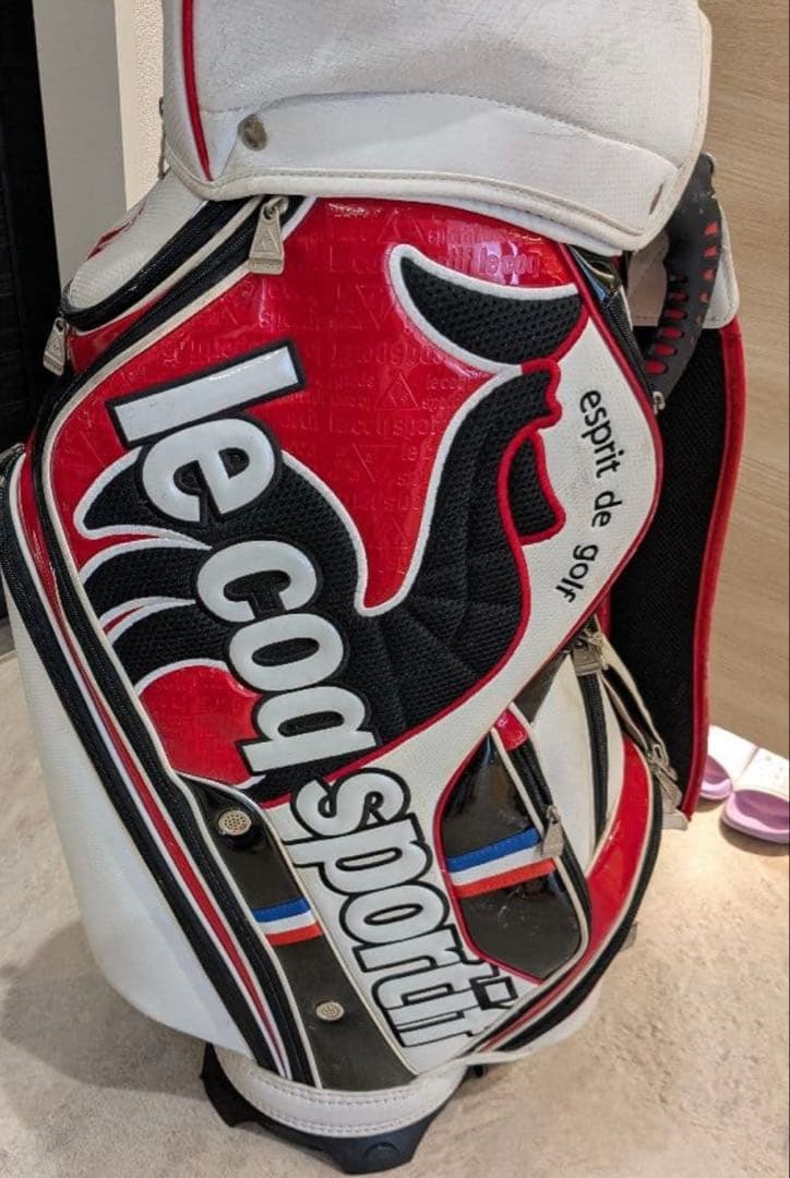 le coq sportif キャディバッグ 赤白黒