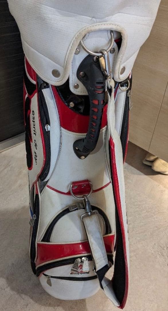 le coq sportif キャディバッグ 赤白黒