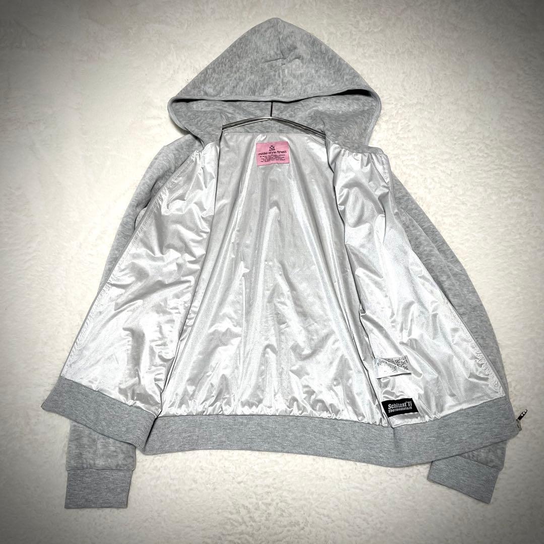 美品 ベロア セットアップ Y2K サウナスーツ スタイルアップ Ｍ グレー