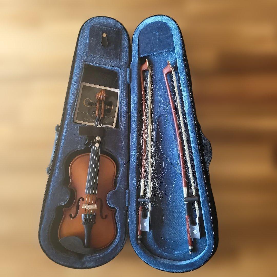 バイオリン1/16 本体と弓2本 ケース付き