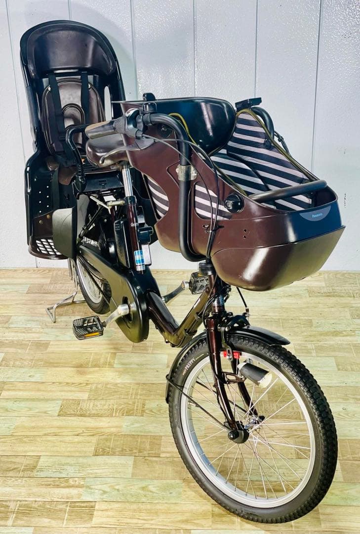 2958パナソニック12アンペア　3人乗り対応子供乗せ　電動アシスト自転車