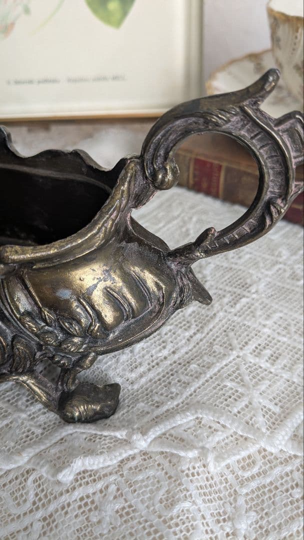 フランス ジャルディニエール 花器 ゴールド色