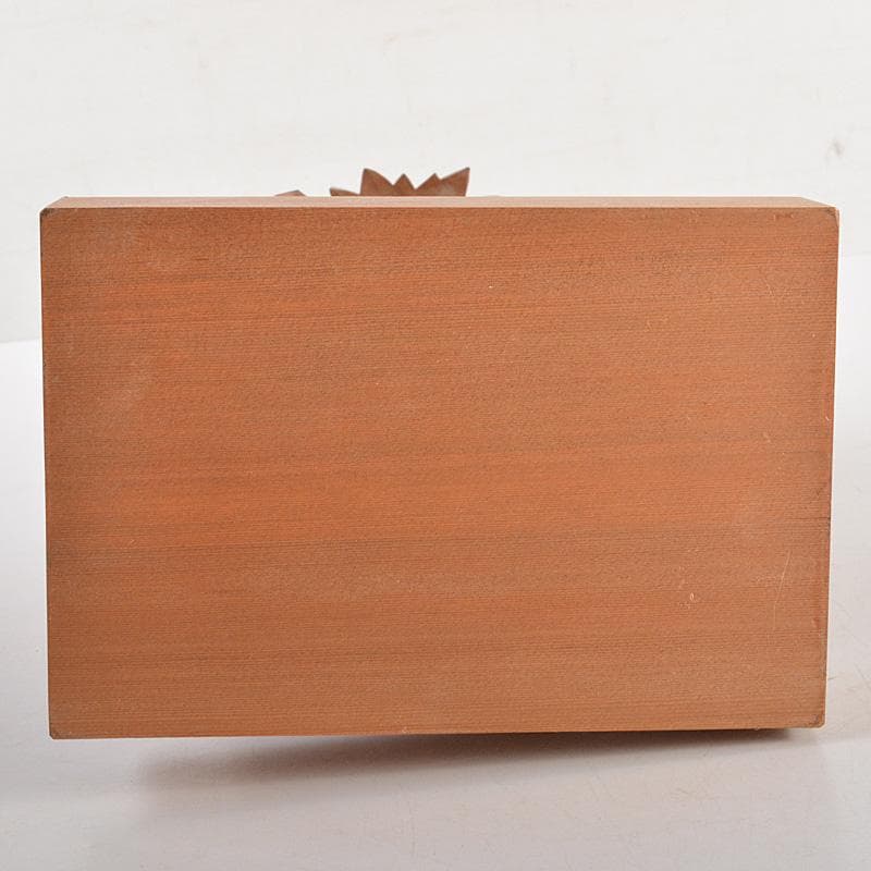 伝統工芸　飛騨一位一刀彫　中村一刻作　「石橋」　能　狂言　共箱　V　6416C