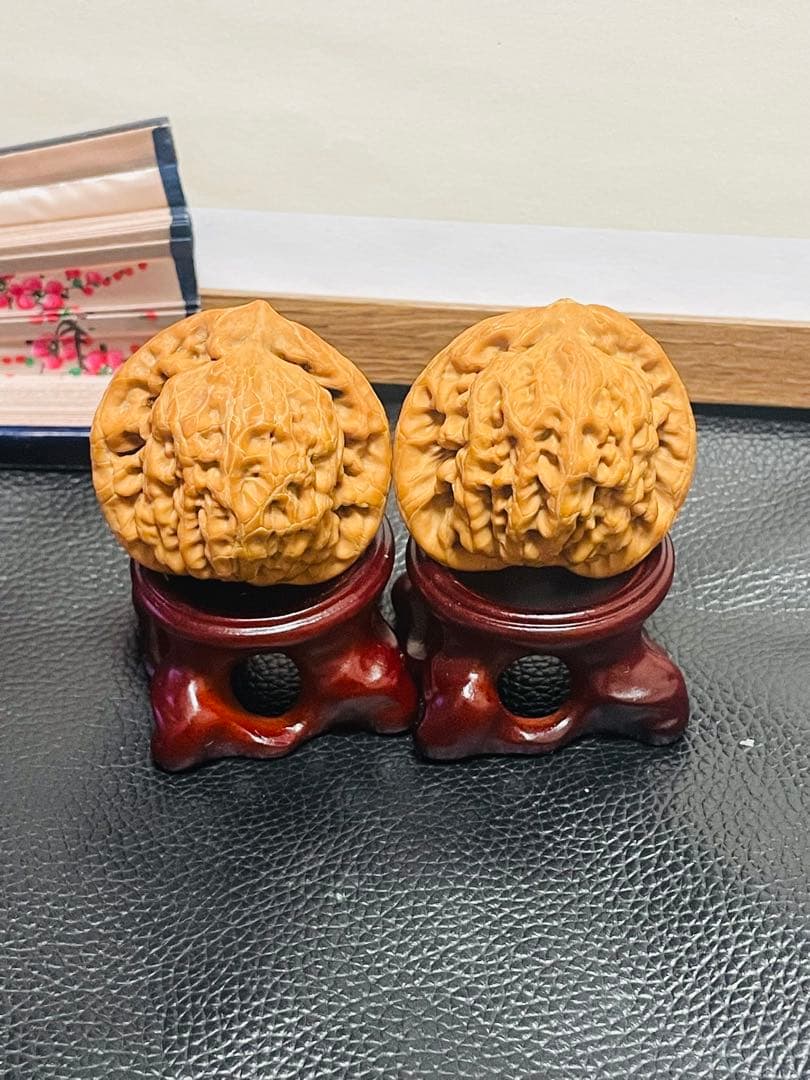 厚揚げNo.414❤️遊ぶクルミ　文玩核桃 希少変高級種山平底锅（