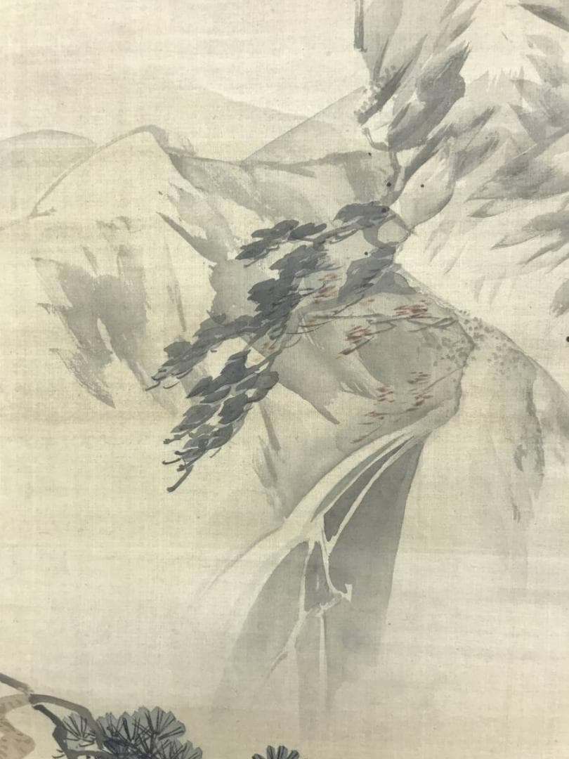 模写/松村呉春/田家秋景図/山水図/穫り入れ図/掛軸☆宝船☆AH-667