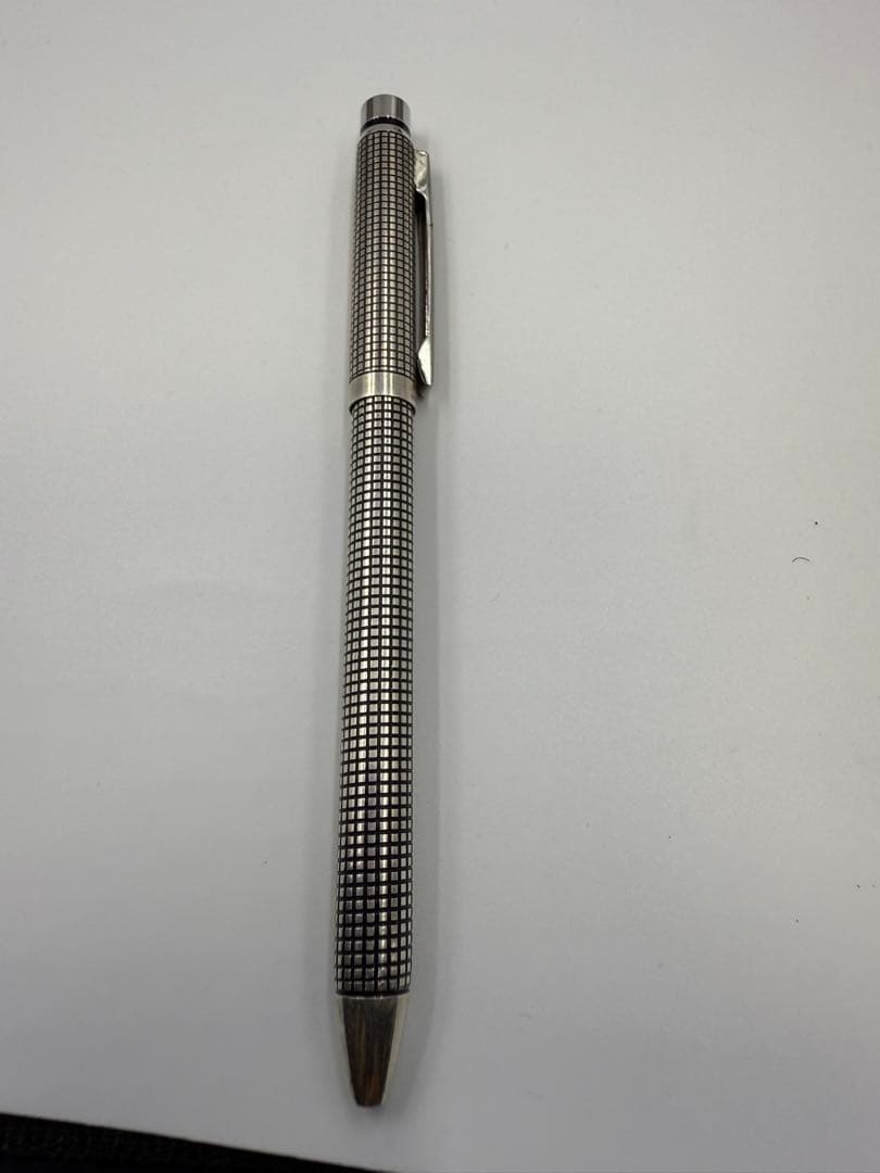 シルバー 格子模様 シャープペンシル 本体