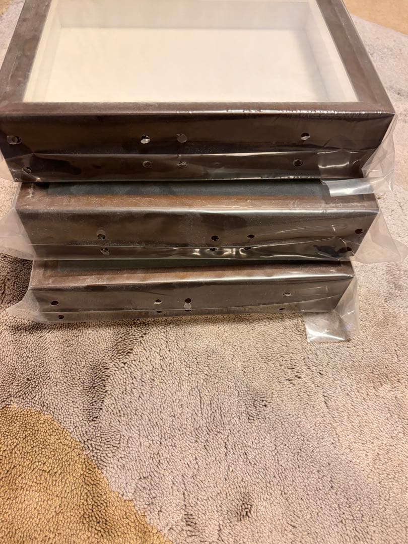 ダークブラウン 志賀標本箱 3個セット A4サイズ