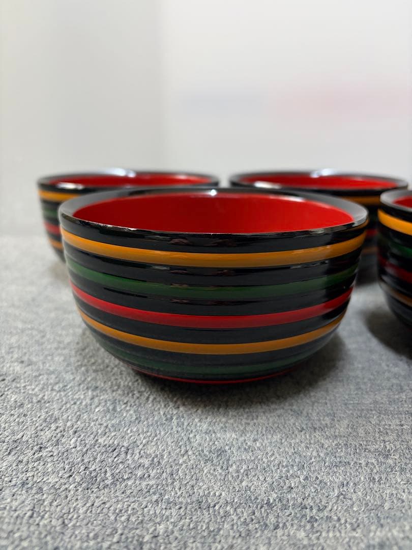 讃岐漆器 椀 どんぶり5個セット