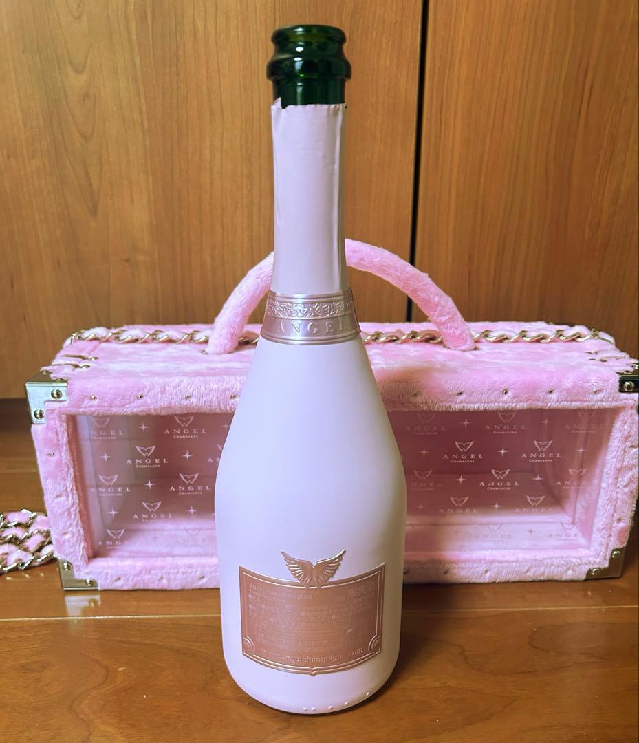 ANGEL エンジェルシャンパン ドゥミセック ピンク 空箱+空瓶　ファータイプ