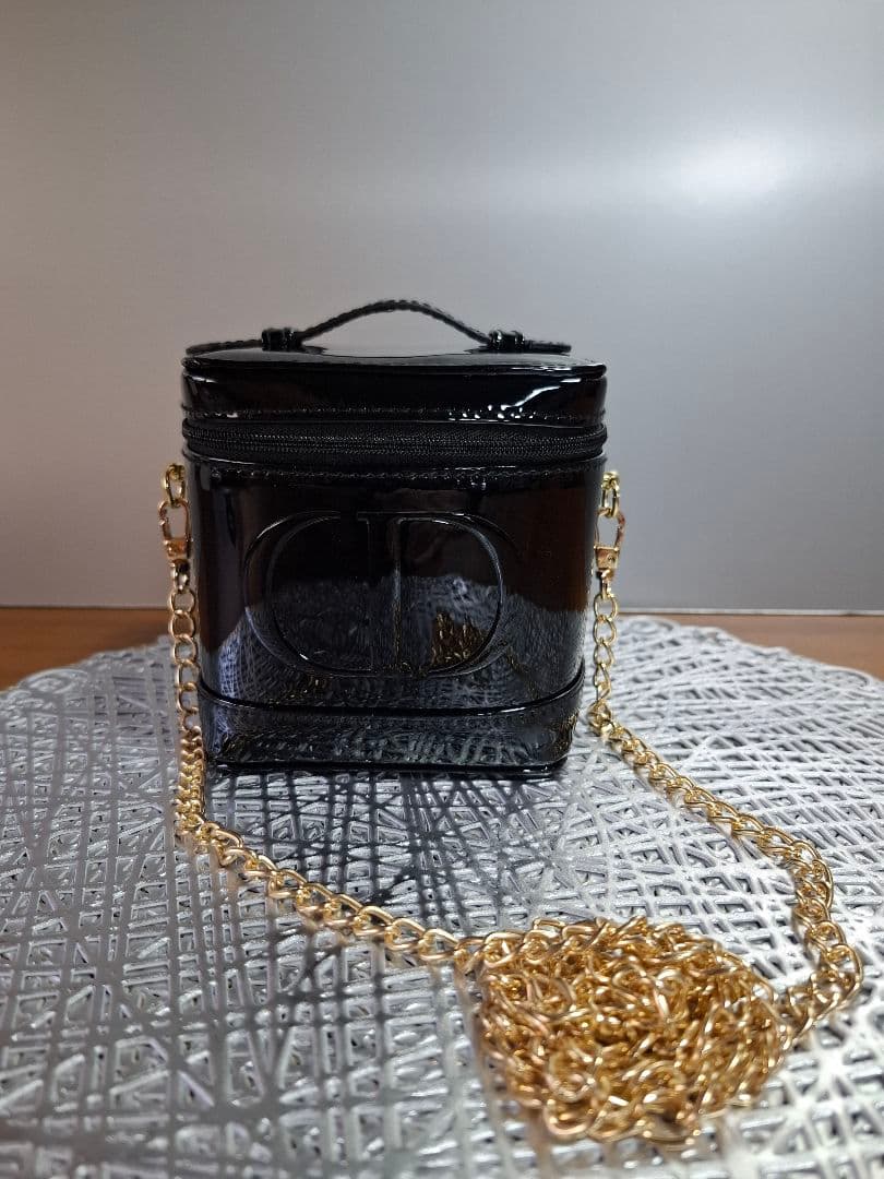Dior　バニティバッグ　バニティポーチ　エナメルブラック　非売品