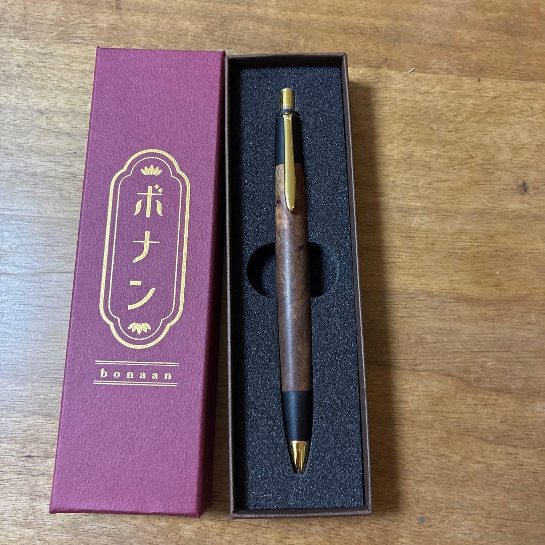 BARBです。ボナンペンシャープペン　花梨瘤　専用ボックス付き