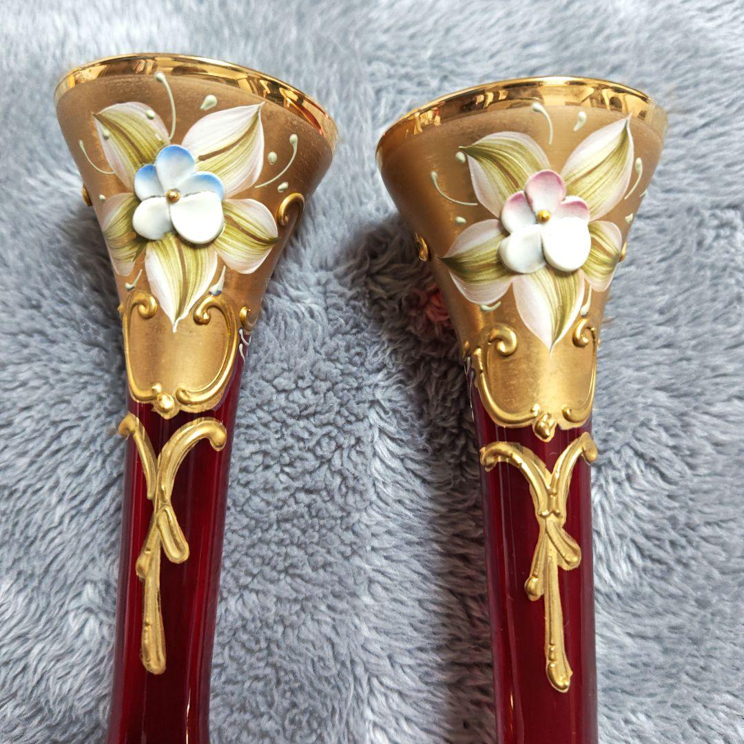 Murano ムラーノ　イタリア製 ベネチアンガラス 花瓶　希少　アンティーク