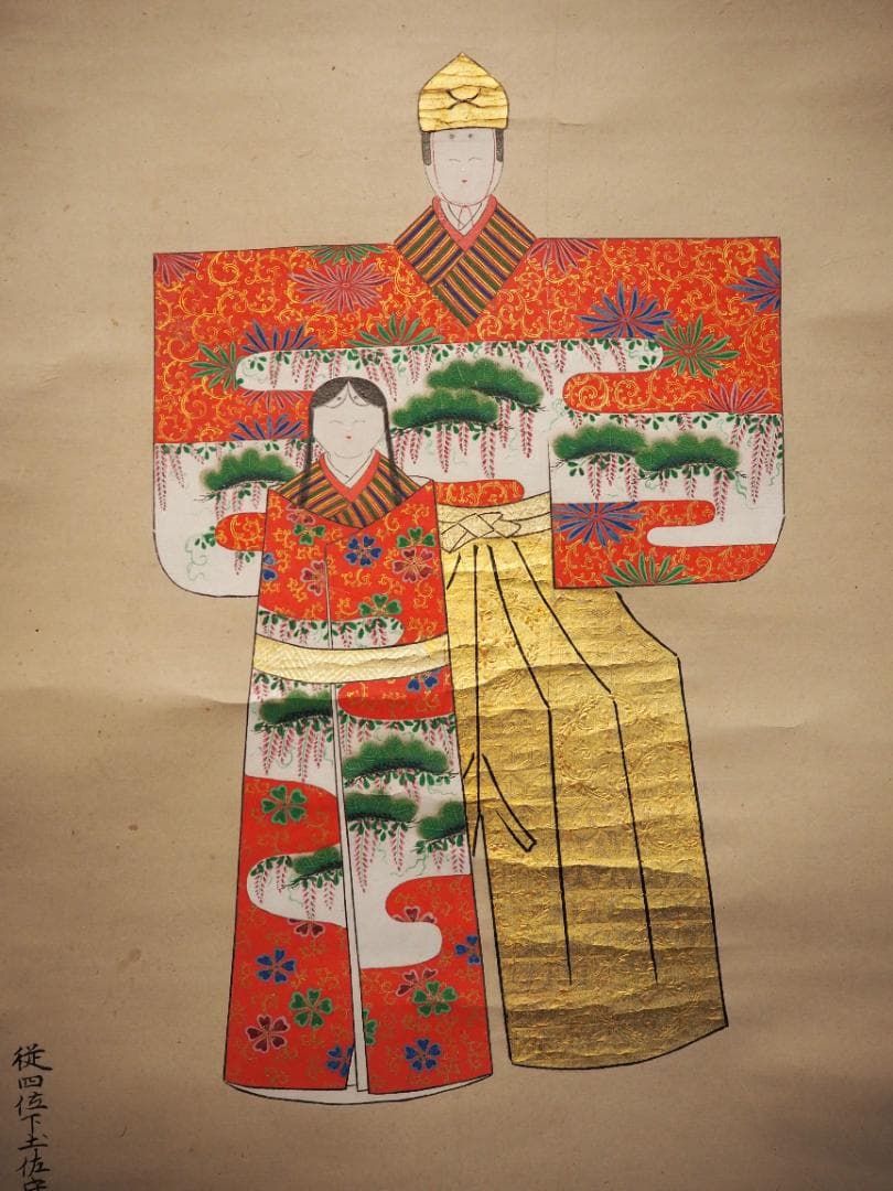 土佐光貞自筆『立雛図』（時代箱）