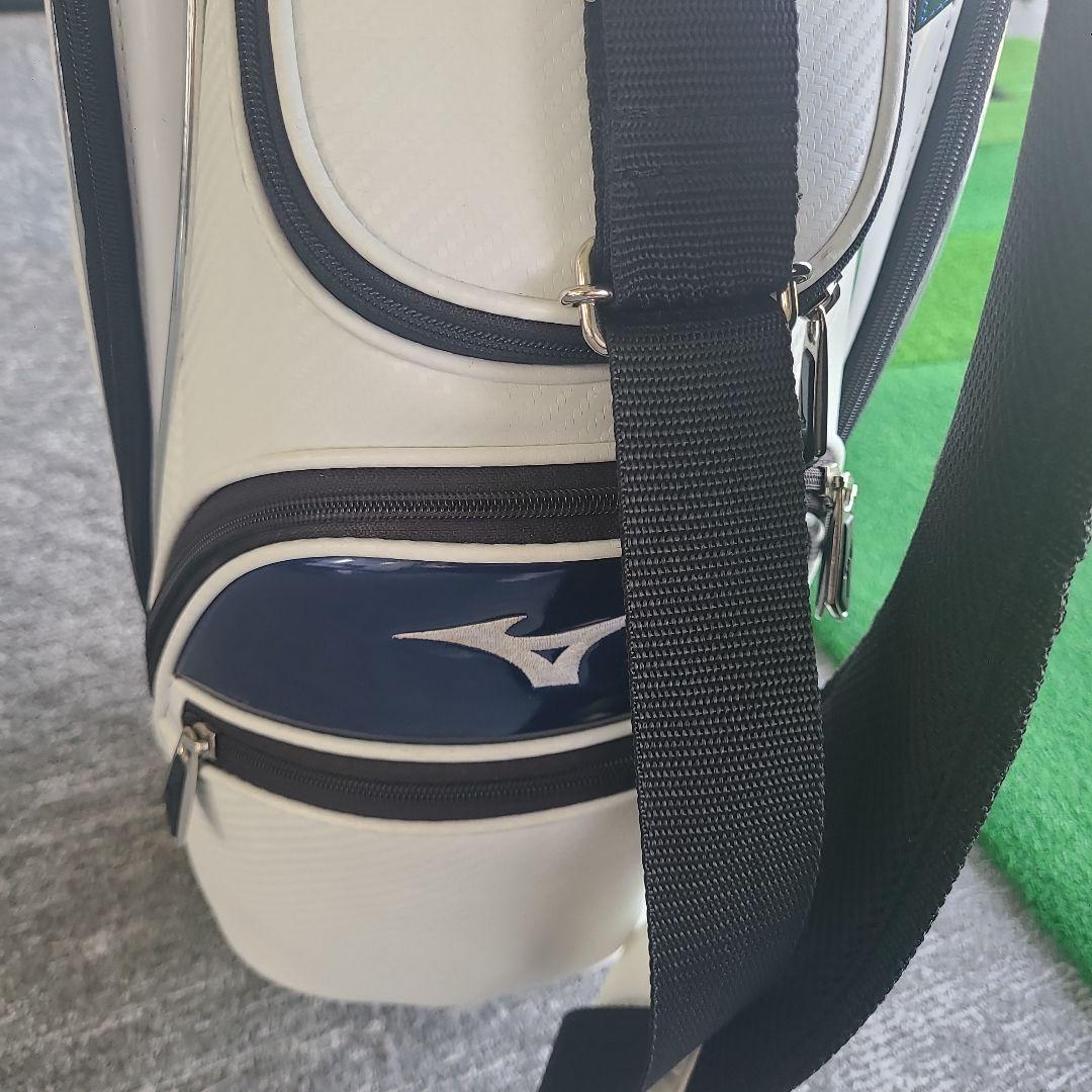Mizuno キャディバッグ ホワイト×ネイビー ミズノ