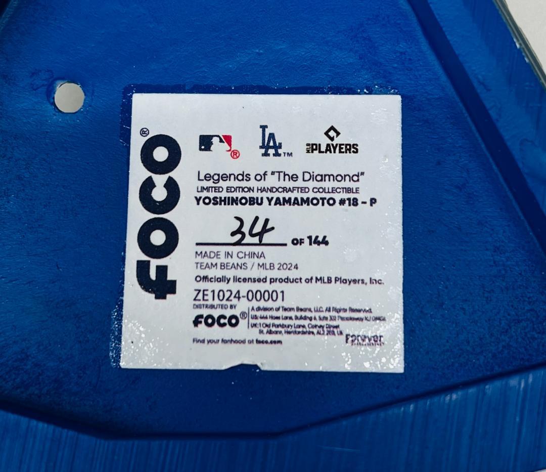 【144個限定】 FOCO正規品　山本由伸ボブルヘッド　ドジァー・スタジアム