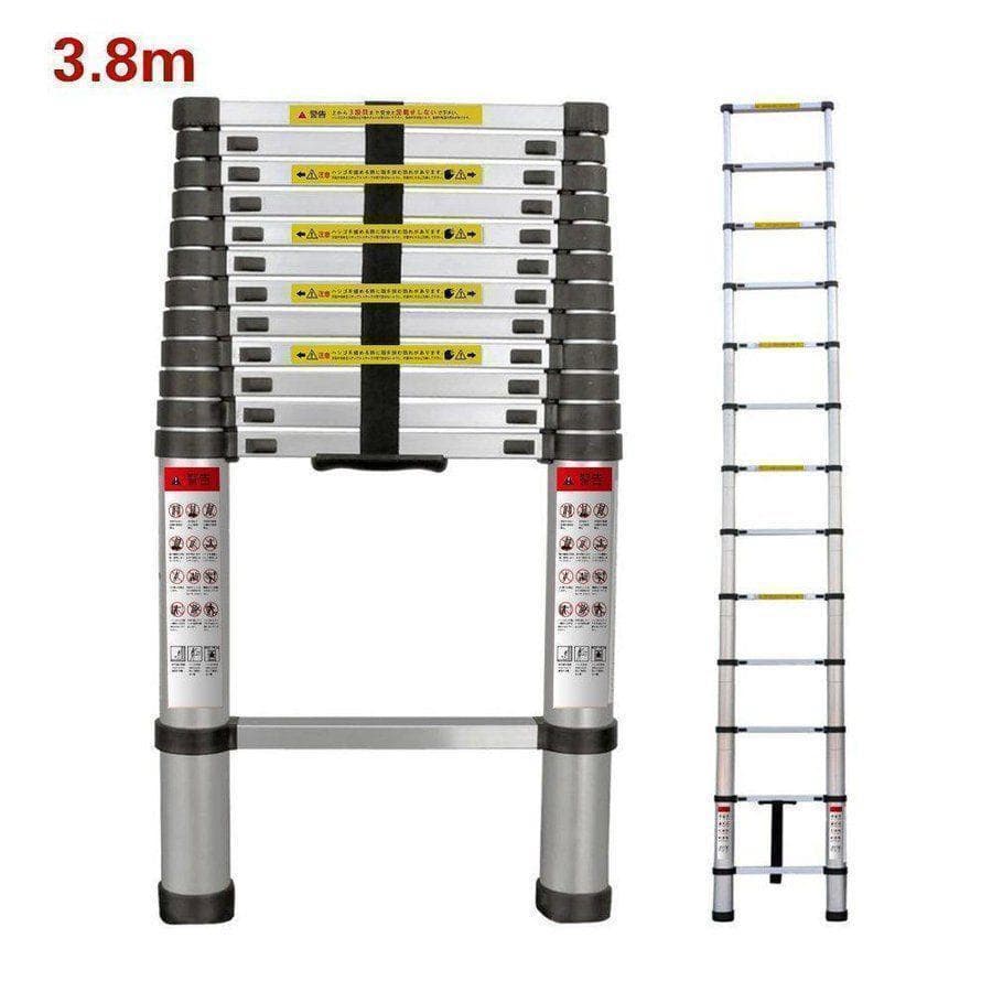 はしご 伸縮 3.8m ハシゴ 梯子 耐荷重150kg ロックスライド アルミ