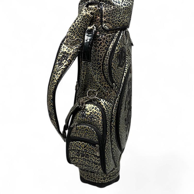 ダンスウィズドラゴン エナメルレオパード キャディバッグ ゴールド系 9型5分割