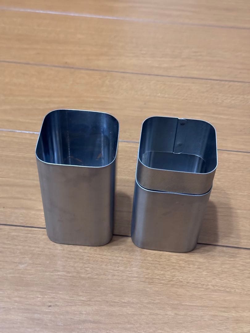 ユニフレーム　カトラリー　ケースセット　４人分廃盤品　四角ケース　スクエアケース