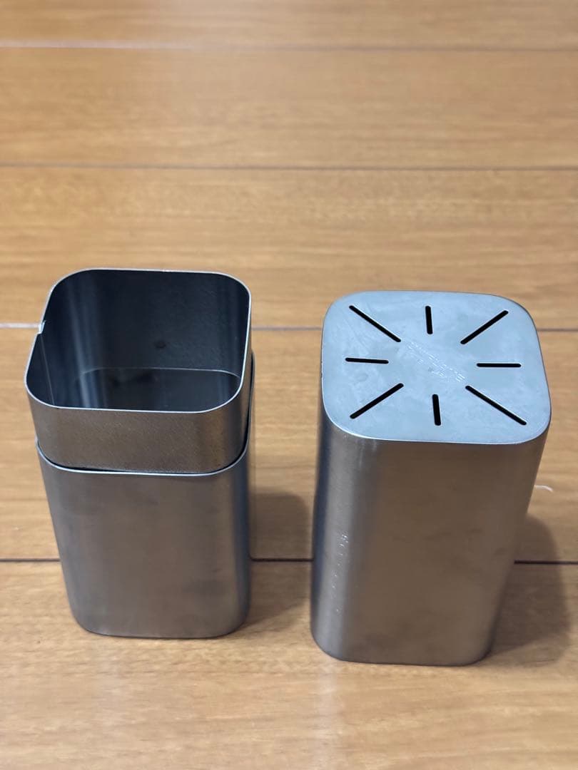 ユニフレーム　カトラリー　ケースセット　４人分廃盤品　四角ケース　スクエアケース