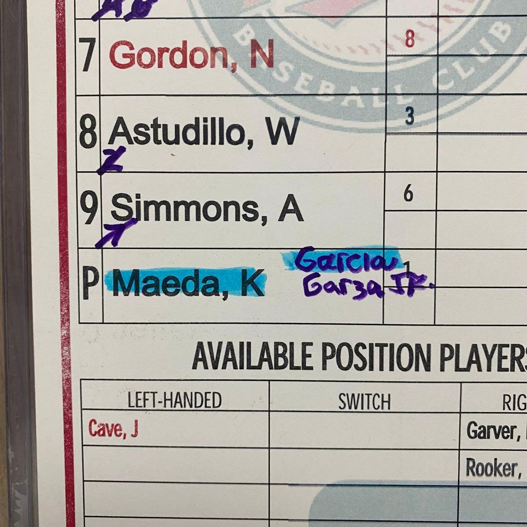 No.3【激レア】実使用　マエケン　前田健太　ラインナップカード　検) 大谷翔平