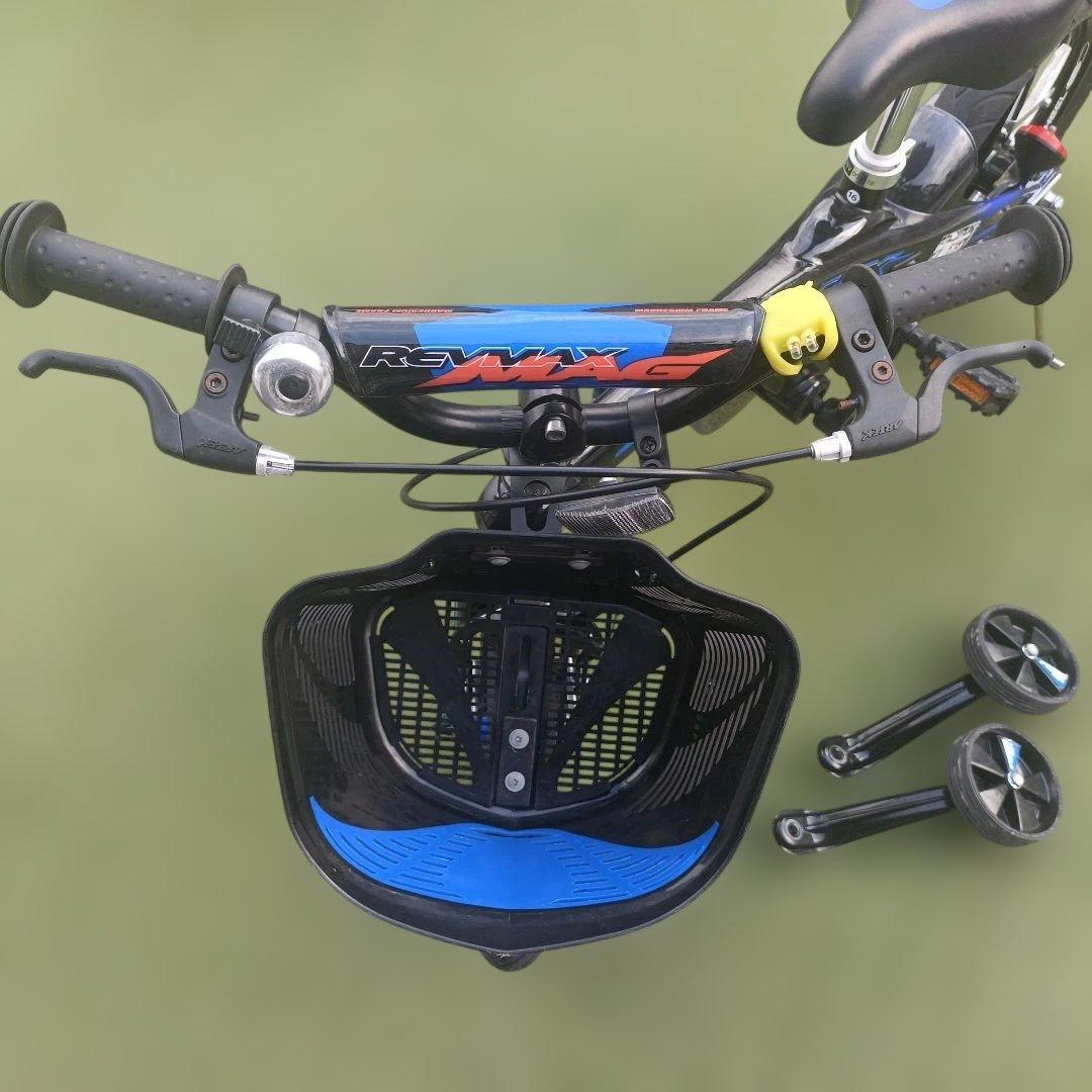 子どもの自転車16インチ青色