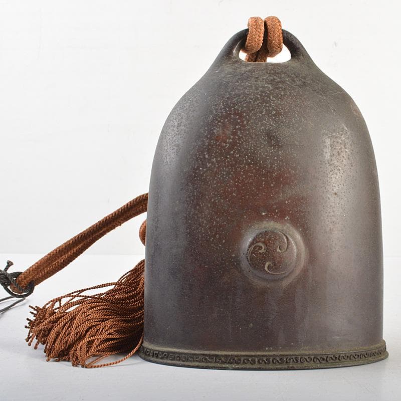 仏教美術　古銅　鐸鈴　銅鐸　銅鐘　撞木付　V　R6696