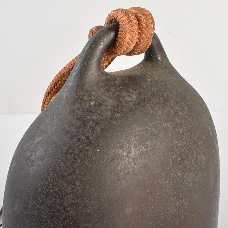 仏教美術　古銅　鐸鈴　銅鐸　銅鐘　撞木付　V　R6696