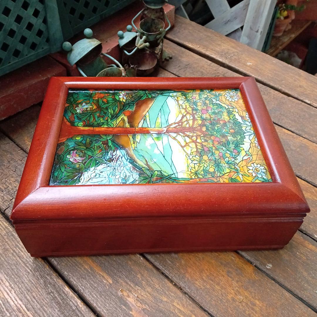 ルイスCティファニー ステンドグラス生命の木 宝石箱グラスマスターズ社