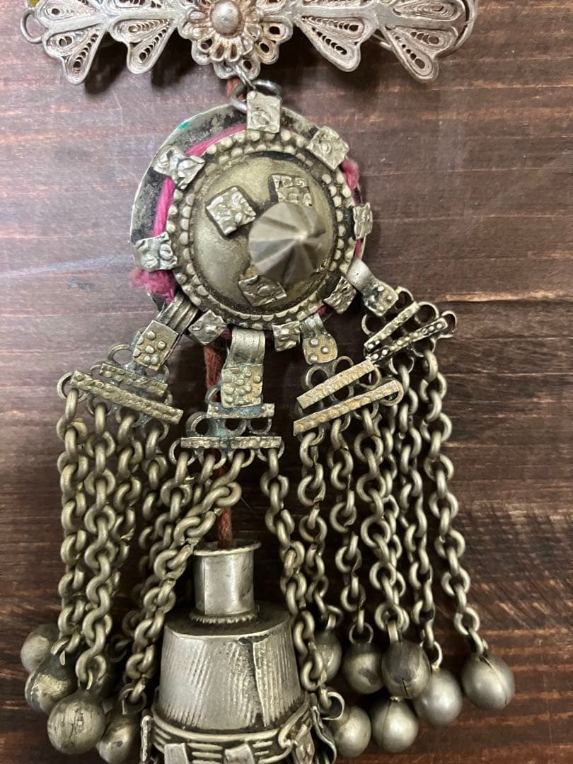 インド　バンジャラ族　民族衣装　髪飾り　ヴィンテージ　トライバルアート