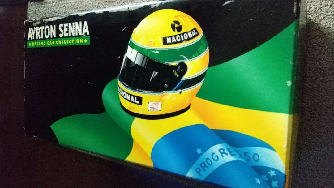 【訳あり】ミニチャンプス　1/18ロータス97Tルノー　アイルトンセナ初優勝