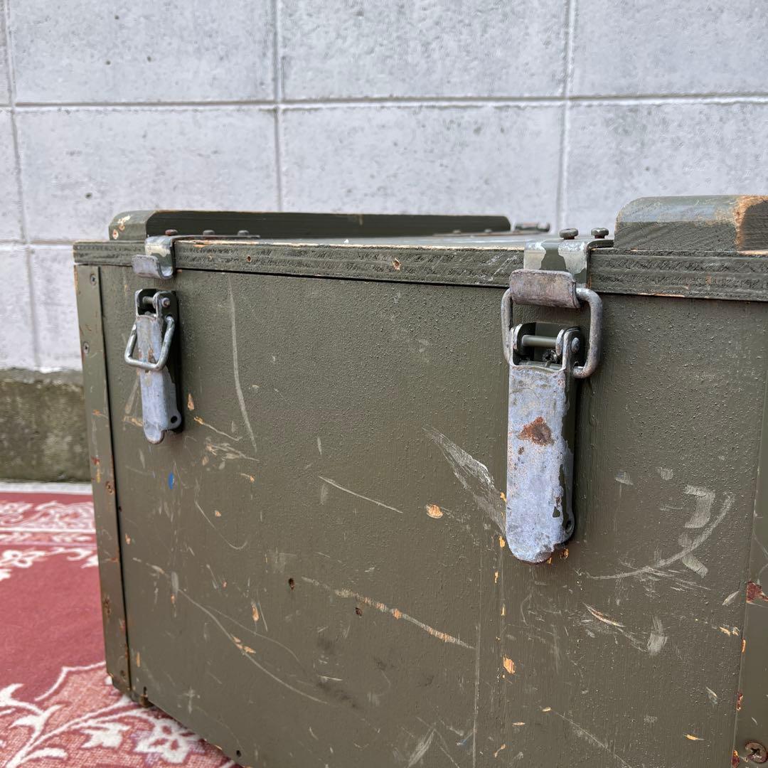 米軍実物 SURPLUS◾️ミリタリー 木製収納箱 ウッドボックス 木箱 軍物
