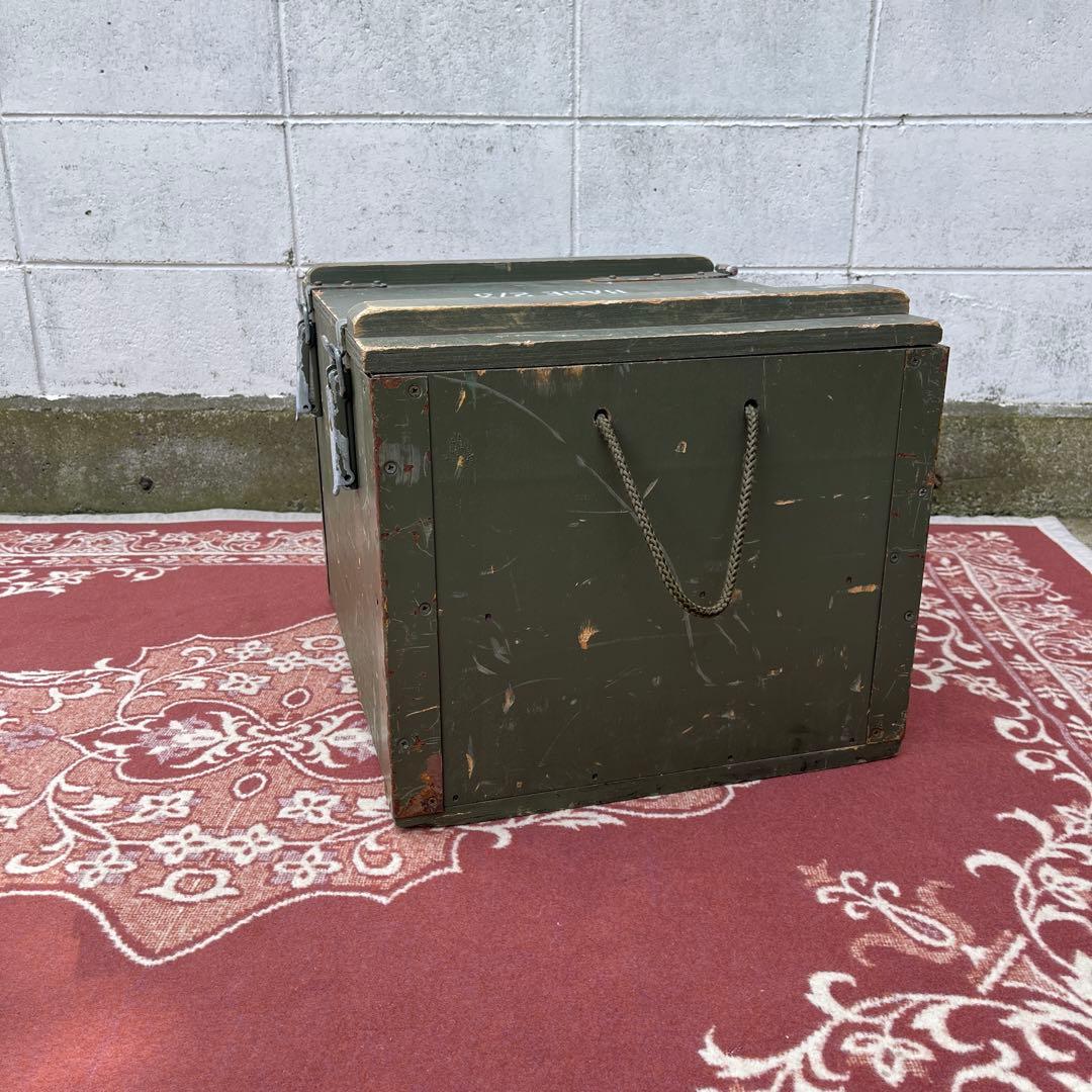 米軍実物 SURPLUS◾️ミリタリー 木製収納箱 ウッドボックス 木箱 軍物