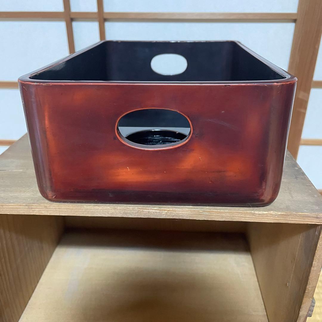 煙草盆　鳳凰　螺鈿　漆塗　タバコ盆　灰吹　昭和アンティーク　盆　青磁火入　竹灰吹