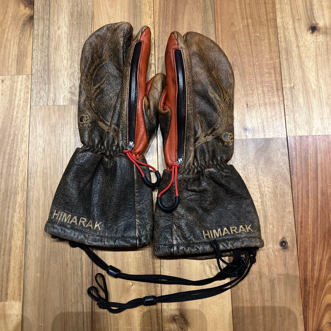 HIMARAK 防水ミトングローブ ブラウン/オレンジ