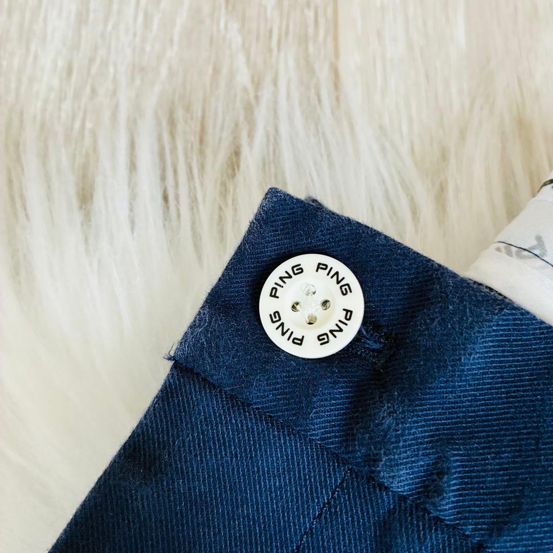 PING ピン　ストレッチパンツ　星条旗柄　ネイビー