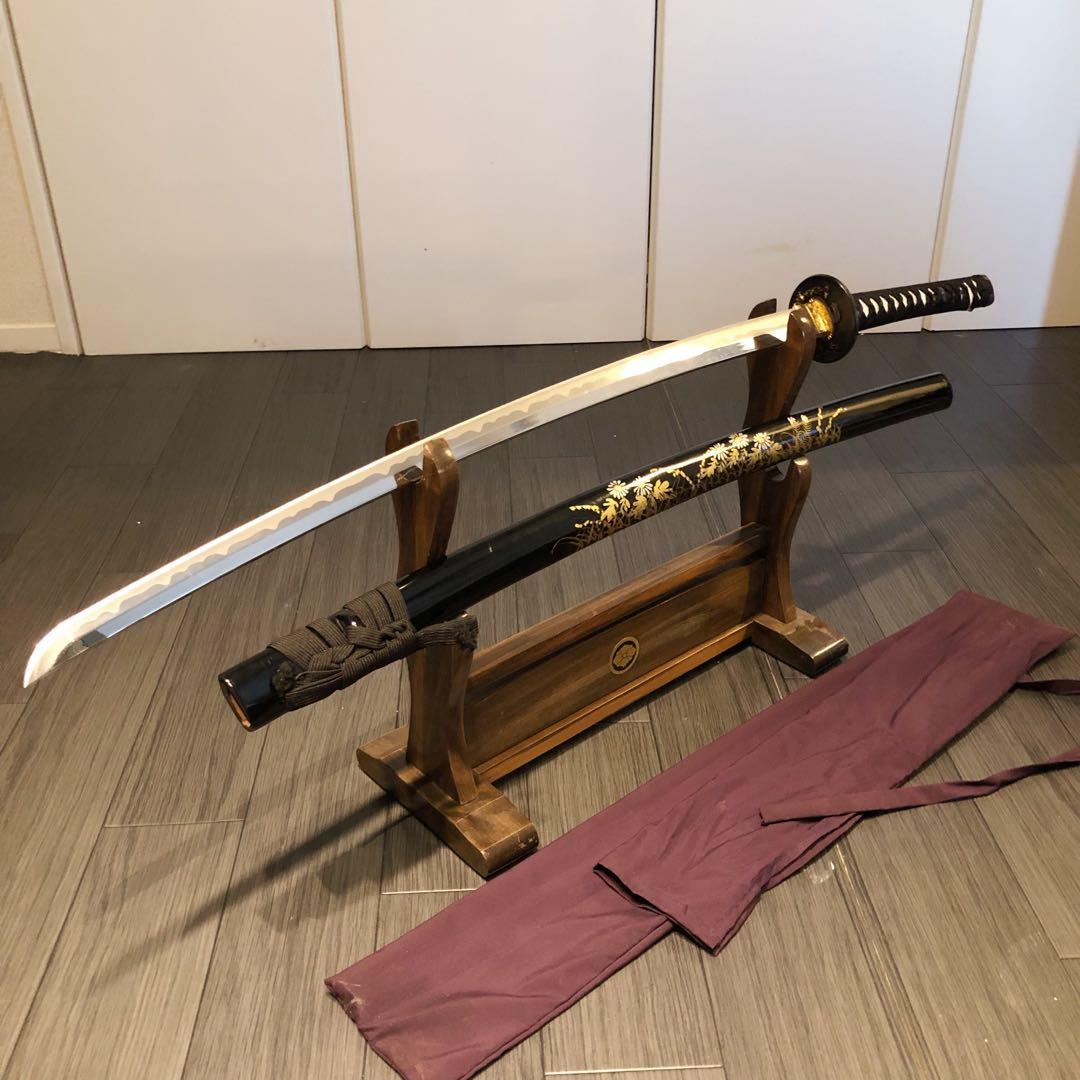 kh　高級模造刀　居合刀　茶拵え　亜合金刀身　名刀　　刀袋あり