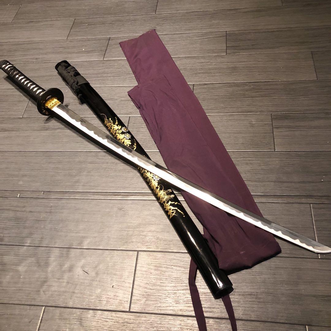 kh　高級模造刀　居合刀　茶拵え　亜合金刀身　名刀　　刀袋あり