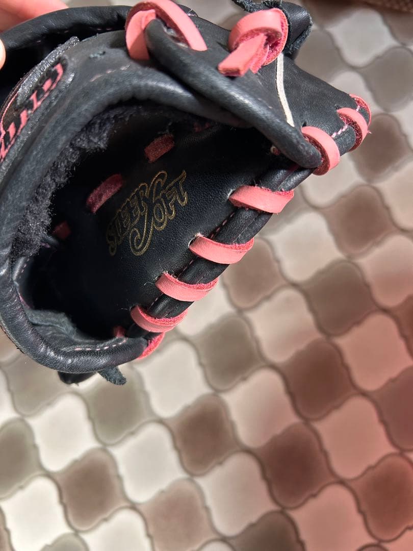 ミズノ 一般軟式 グローブ 大人用 ダイヤモンドヒーロー ピンク　左投