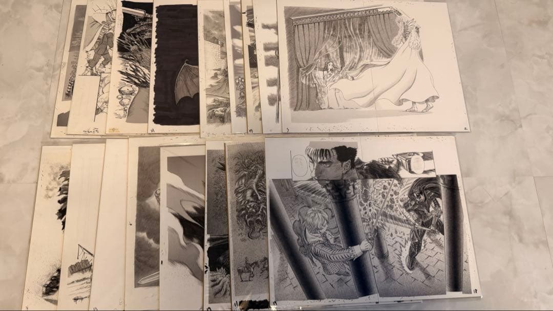 Berserk Genga Art copy complete sets 17枚