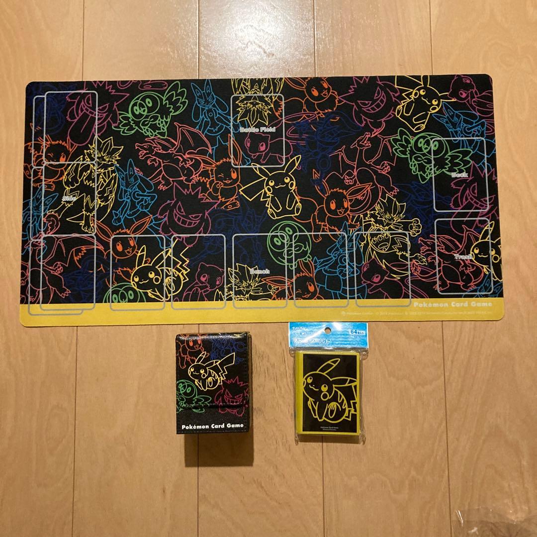 ポケモン プレイマット デッキケース デッキシールド neon color