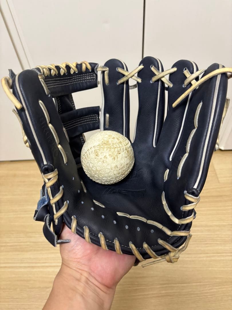 ZETT プロステイタス 軟式　ネイビー/ホワイト グローブ オーダー