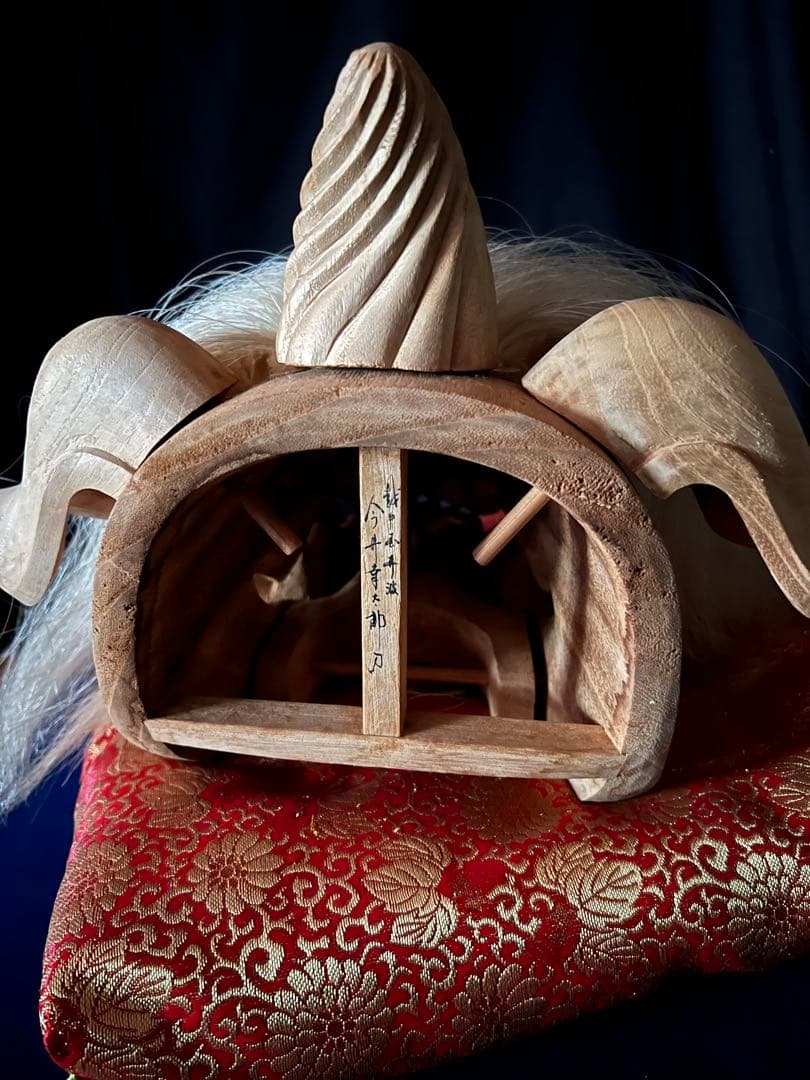 井波彫刻　大型獅子頭 富山県　今井幸太郎作　木彫り アンティーク 祭り 魔除け