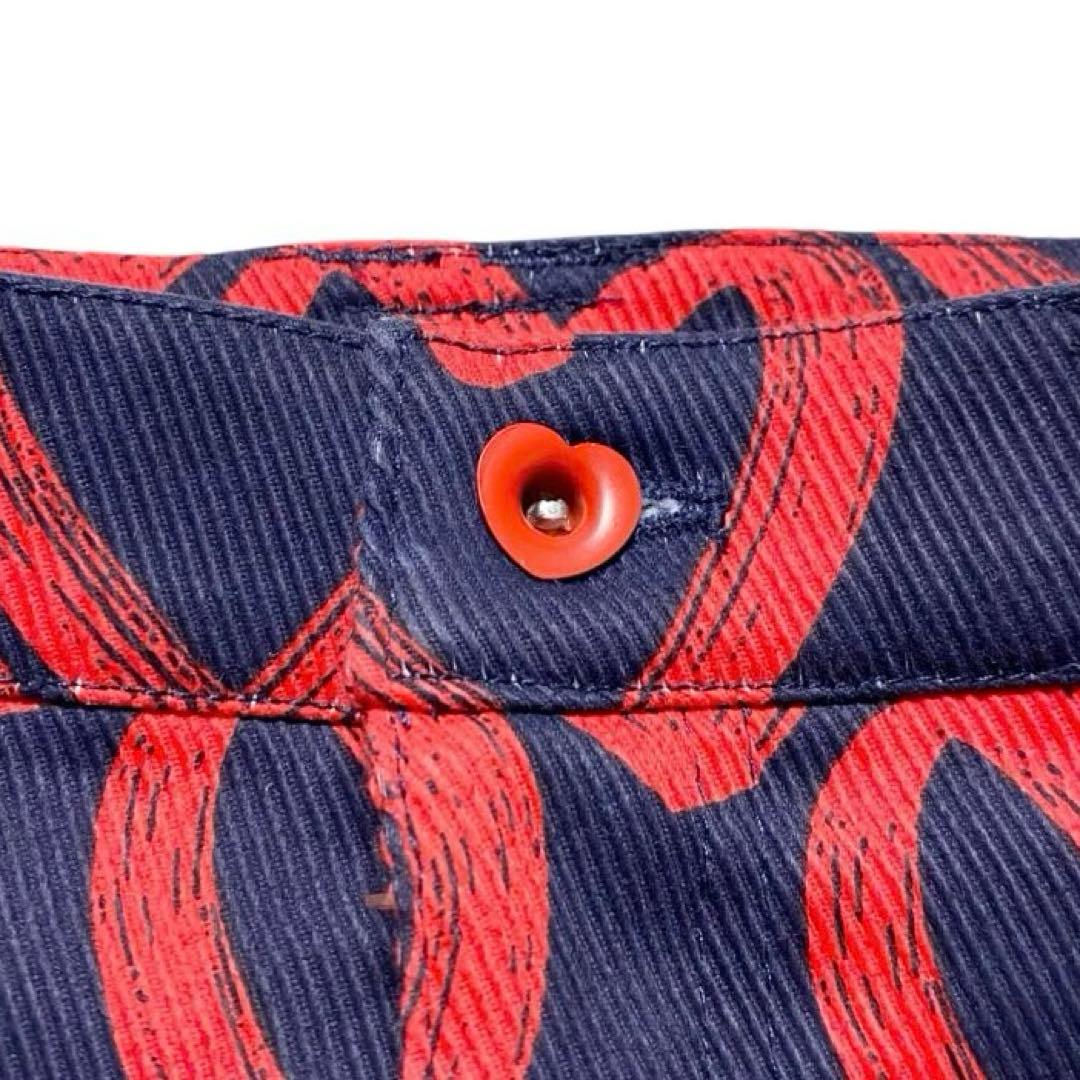 美品 パーリーゲイツ ハート 総柄 スカート ミニ ゴルフウェア スポーツ 人気