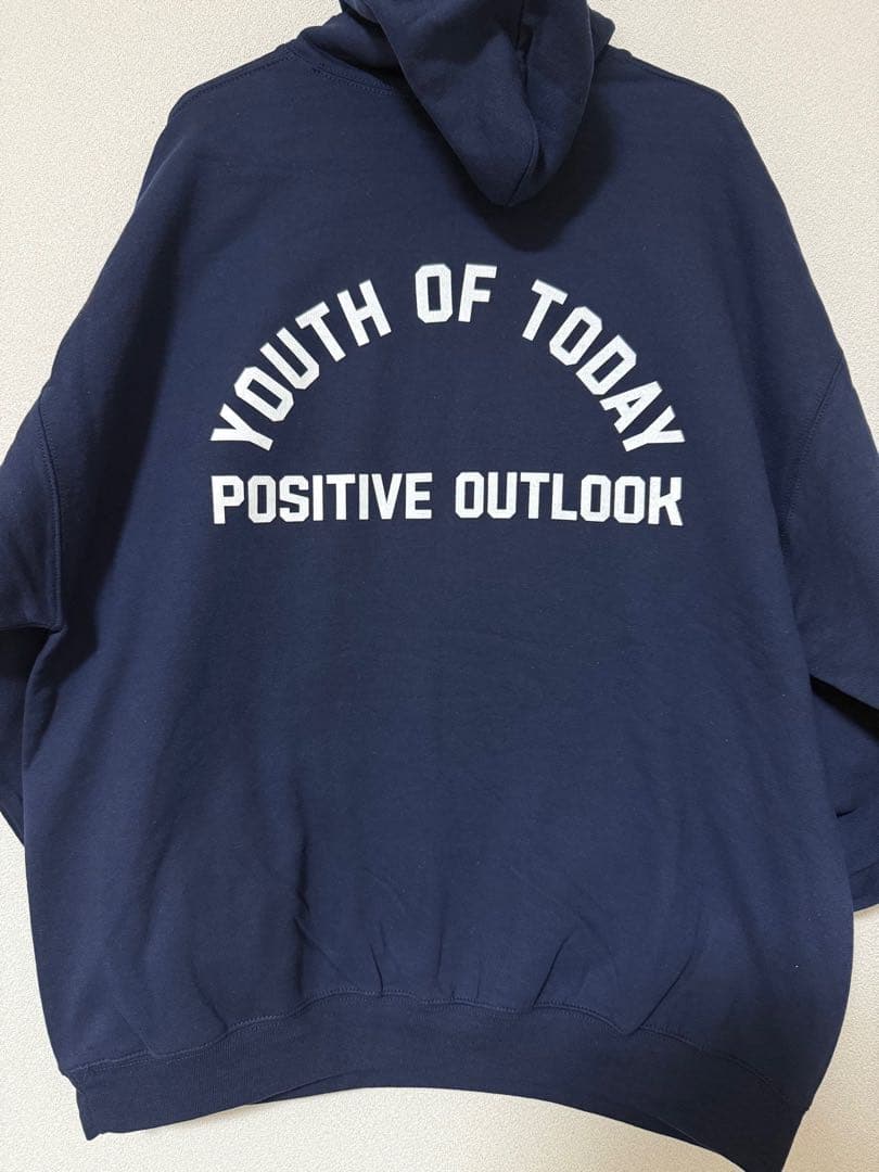YOUTH OF TODAY パーカー　M ネイビー